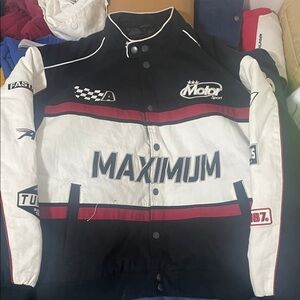 Aeropostale Black and White Varsity Jacket